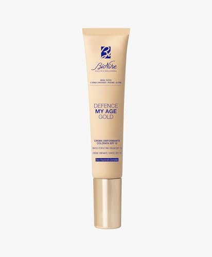 Bionike Defence My Age Gold - Crema Uniformante Colorata SPF 15, con Acido Ialuronico e Peptidi, Uniforma, Leviga e Illumina la Pelle, Dona Elasticità e Compattezza al Viso, 40 ml