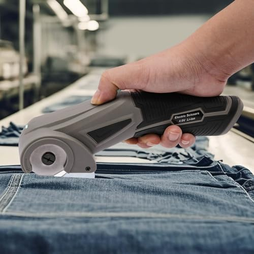 Elektrische Schere, 4V Kabelloser Schneider Stoffschere Teppichschneider Multischneider Geeignet zum Schneiden von Materialien wie Stoff, Teppich, Karton, Papier