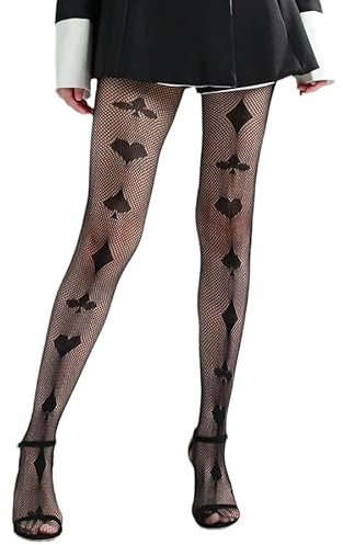 Buitifo Kvinnor Sexiga Tights Mönstrade Fisknät Strumpor Lår Höga Tights Leggings