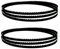 2pcs Carbon -Bandsäsau -Blades 1434x6.35x0.35mm 6 10 14 TPI Bandsägen Holzbearbeitungswerkzeuge for Burgess Bk3, Rexon, Woody(14TPI)