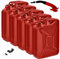 BW® Kraftstoffkanister Metall Benzinkanister 5x 20 Liter mit Ausgießer - Rot - RAL 3000 - TÜV-geprüft und UN-Zulassung - Made in Europe