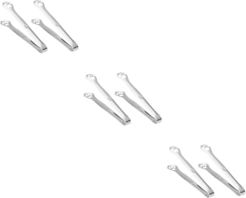 PAMINGONO 6 Pezzi Pinze Per Alimenti In Acciaio Inossidabile Pinze Per Alimenti Da Forno Pinze Per Pane E Torte Pinze Per Alimenti Da Buffet Pinze Per Cucinare Pinze Per Alimenti In Acciaio