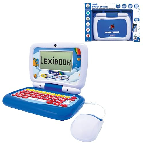 Lexibook, Ordinateur éducatif Bilingue Anglais/Italien, 40 activités, Méthode Sillabique et Ludique, 3 Histoires Animées, Clavier et Souris Réalistes, JC398i5