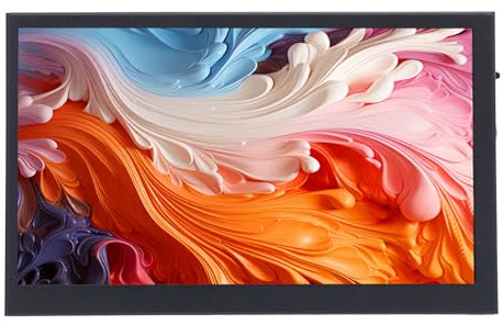 Vvikizy Monitor Portátil de 7 Pulgadas, Pantalla HD 1024x600 IPS, ángulo de Visualización de 170 °, Pantalla Táctil Portátil con Pantalla Táctil y Altavoces para PC Gaming TV Gaming