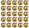 Klein Glöckchen Weihnachten Hochzeit Dekoration Glöckchen Schellen Weihnachtsbaum Anhänger 100 Stücke 12mm (golden)