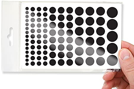 BLOCKED Stackable Webcam/Camera Vinyl Covers | 95 Low-Tack Restickable Webcam Stickers | 5-Sizes | Black 95-Pack (Ultra Glossy)
