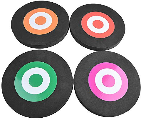 AMEYXGS Objetivo de Tiro con Arco EVA Dianas móvil Objetivo de Flecha Tablero de Espuma para Blanco Flecha para Tiro al Aire Libre Práctica de Tiro (2X Negro + 4X Papel)
