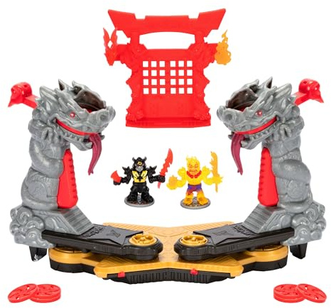 Legends of Akedo Ninja Fury Ninja Star Battle Arena - New Ninja Star Shooter Controllers, Over 35 Sound Effects, Includes 2 Exclusive Warriors, Weapons Rack & Additional Weapons & 6 Ninja Star Discs