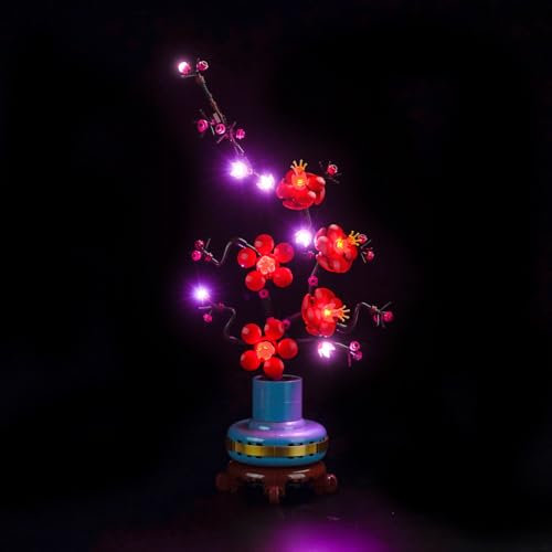 Kit d'éclairage décoratif pour Lego Plum Blossom (pas de Lego), kit d'éclairage décoratif pour Lego 10369 icônes fleur de prunier Flower Decor Jouets créatifs