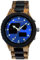 Holzwerk Germany Handgefertigte Designer Digital Analog Herren-Uhr Öko Natur Holz-Uhr Armband-Uhr Led Blau Braun Schwarz