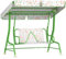 AIYAPLAY Kids Garden Swing Seat, Outdoor Swing Chair with Adjustable Canopy, Safety Belt, 2 Seater Hammock Swing Bench for Patio, Porch, Garden, Green