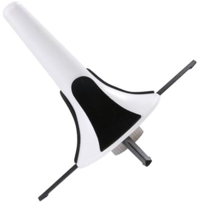 MAGICLULU Supporto per Tromba Pieghevole Portatile in Plastica Bianca con Treppiede Stabile e Protezione in Feltro Accessorio Strumenti Fiato Supporto Musica Facile da Trasportare
