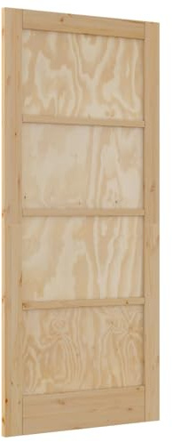 vidaXL Inredningsdörr 86 x 198,5 cm Plywood Naturlig
