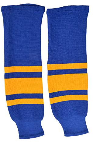 Sherwood Unisex Kinder Schanner Eishockey brush Sweden Hockeystutzen, Blau/Gelb, Bambini EU