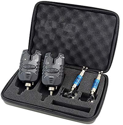 Fischerei-Bissanzeiger und LED-Swinger-Set Blaue LED-Lichtfischerei-Alarmanzeigen (B1137)