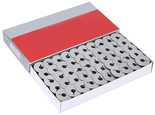 Caja de la bobina, 100 piezas 55623A Bobinas de aluminio ranuradas, piezas de máquinas de coser industriales para Universal para computadoras Flat Cars