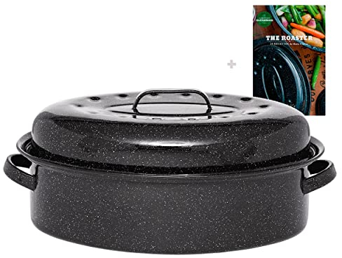 GRANITEWARE - Cocotte Roaster en acier émaillé + Livre de recette – Grand format