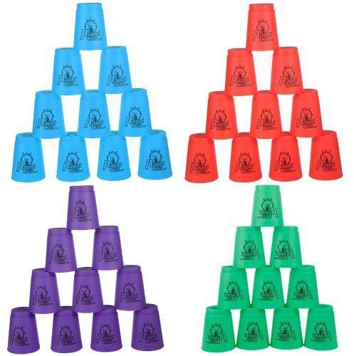 Toyoget 48St Quick Sport Stapelbecher Cups Becher zum schnellen Stapeln Stapelbecher für Trainingsspiel Geschwindigkeit Herausforderung lustiges Partyspiel