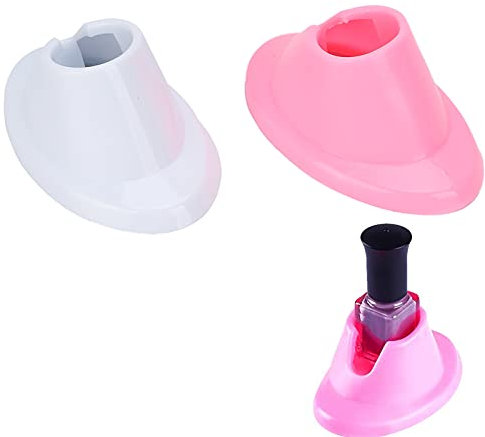 2pcs Nail Polish Bottle Holder, Soft Rubber Varnish Bottle Holder Anti‑Spill Nail Polish Stand For Nail Art Salon