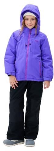 SMONTY SNOWER Tuta da Sci per Bambine con Cappuccio Staccabile, Completo da Sci, Super Caldo, Tuta Invernale per Bambina, Ragazza, Neve, Freddo, Impermeabile, Montagna, Sport Invernali, Regalo