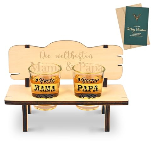 Joymaking shotbank och snapsglas set – present till föräldrar, de bästa gåvorna till pappa och mamma till jul