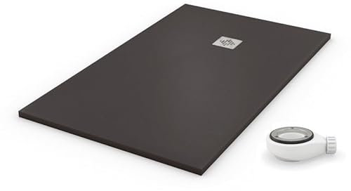 PLATO DE DUCHA NATURAL GRAFITO - 75x80cm - resina con cargas minerales