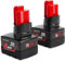 Powarobor 2 Stück M12 12V 8.0Ah Li-Ion Ersatzakku Kompatibel mit Milwaukee 12V XC Elektrowerkzeuge, 8000mAh hoher Kapazität Lithium-Ionen Akkus für 48-11-2401 48-11-2402 48-11-2420 48-11-2460
