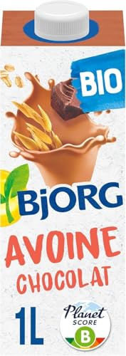 BJORG - Boisson Avoine Chocolat Bio - Boisson Végétale Bio - Sans Lactose - Petit-Déjeuner et Goûter - 1 L (Lot de 6)