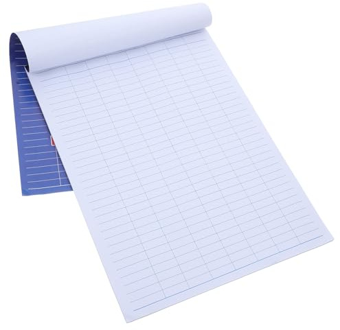 NOLITOY Libro Contabile A4 Verticale per Registri di Inventario, Libro Registro Diario Linguette, Quaderno degli Insegnanti per Monitoraggio Entrate e Uscite, Gestione Finanziaria