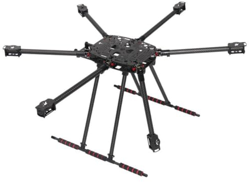 RBPHobrDM BCUBE FPV ZD850 Pro Kit Completo de Marco de Fibra de Carbono con Tren de Aterrizaje desplegable y Brazos Plegables compatibles con hexacóptero ZD 850