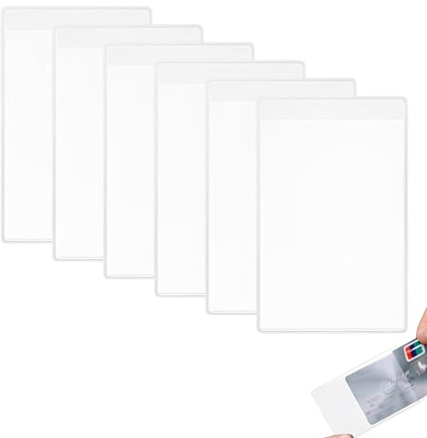 LYQNIHOB 6X Fundas para Tarjetas de Crédito, Fundas Protectoras de plástico para Tarjetas de crédito, Fundas Transparentes para Tarjetas de identificación, Fundas Protectoras para Tarjetas de Crédito