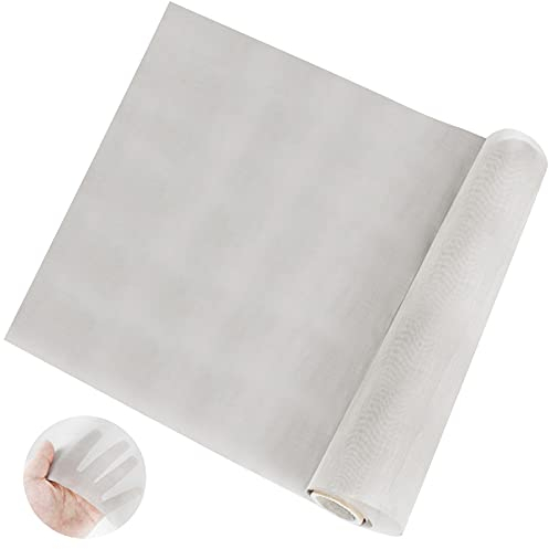 Tissu de Treillis Métallique Tissé, 30x100cm/120 Mesh pour Filtrer la Poussière/Empêcher les Moustiques en Acier Inoxydable 304, Grillage Métallique Fine