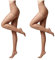 Conte elegant modellierende Damenstrumpfhose 2er Pack - ACTIVE 40 DEN - Stimuliert die Blutzirkulation formende Feinstrumpfhose Damen Strumpfhose - Farbe Natural Größe 3