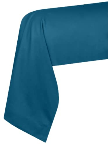 Lovely Casa Nackenrolle Kissenbezug Größe 45x185 cm 100% Oeko-Tex Zertifizierte Baumwolle - Ausgezeichnete Qualität - Petrol - Modell Eden - Bettwäsche für Zuhause - Weich und Bequem - Unisex - Unisex