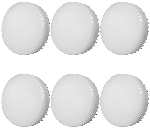 PAZWAHF Bombilla LED GX53, 85-265 voltios, 9 W, 900 LM, Repuesto de Foco halógeno Tradicional GX53, luz para Debajo del gabinete, luz de Disco LED, Paquete de 6
