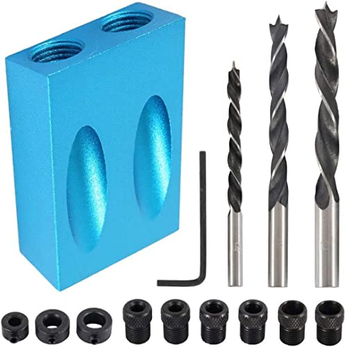 CUCUFA Pocket Hole Screw Jig Dowel Drill Joinery Kit Carpenters Wood Woodwork Guides Joint Angle Tool Carpentry Locator Craft Locator