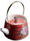 HAODUOO Théière Classique 200 ML théière en céramique Service à thé créatif Petit Pot à poignée Portable Traditionnel émail Couleur Artisanat Bouilloire théière(Red)
