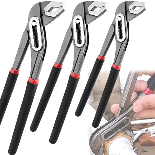 CXAFQ 3 Piezas Con Pinzas De Bomba De Agua Ajustables, Juego Alicates, Pico Loro, Alicate, Adecuado Para Mantenimiento De Calefacción, Mantenimiento De Tuberías De Agua, Mantenimiento De Tuberías