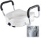 WRQIOO 4.7 Inch Raised Toilet Seat with Handles, Secure Locking Toilet Seat Riser, Adjustable Handle Elevated Toilet Seat for Handicap, Adults, Elderly Hip Replacement After Surgery