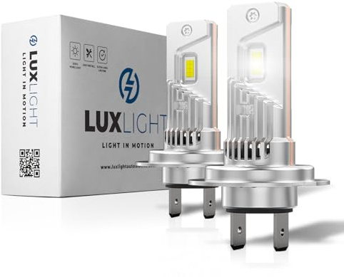 LUXLIGHT Lampadina LED H7-H18 30000LM 100% ADATTABILE 2a Generazione 6500K 12V Bianco 2PZ Kit Lampada Sostituzione PLUG AND PLAY Alogena, Fari Abbaglianti e Anabbaglianti per Auto