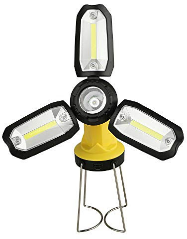 1 x USB ricaricabile multifunzione lampada da campeggio con torcia elettrica lanterna luce da tavolo SOS Flash dimmerabile LED proiettore 2200 mAh batteria illuminazione di emergenza
