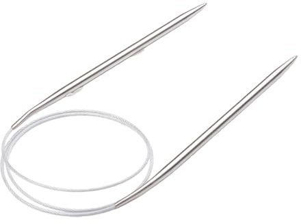 4mm Circular Knitting Needles, 120cm Stainless Steel Double Pointed Knitting Needles for Weaving Sweaters, Scarves, Hats, Blankets, Gloves