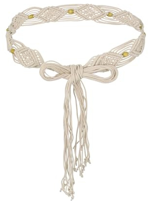 Ceinture Tressée Boho Pour Femme ceinture femme grande taille ceinture femme large pour pour Robe Chemise avec Décoration