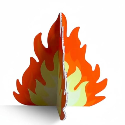 KiBcsLic Fuego Falso Decorativo Estimula el Juego Imaginativo Llama de Fuego Artificial Impermeable Centro de Mesa de Hoguera para Halloween