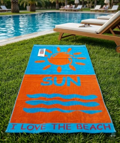 Toalla De Playa Grande Algodón 100% 100 x 180 cmts Precio PROMOCIÓN (Sun)