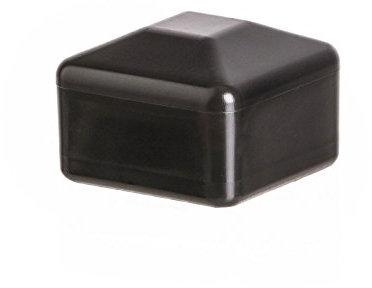 EMFA Capuchon pour Poteau carré 70x70 mm Noir 10 pièces Chapeau de clôture Tube Plastique 7x7 cm