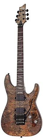 Schecter 2454 Omen Elite 6 FR Gitarre, Griffbrett aus Palisander, Floyd Rose, Anthrazit