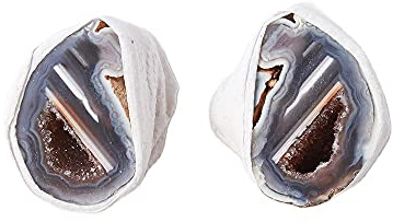 LiuliuBull 1 Pare Natural Crystal Agate Cave Lucky Stone para los Amantes Adornos de racimo de Cristal para la fabricación de Joyas (Color : 1pair, Size : 2-4cm)