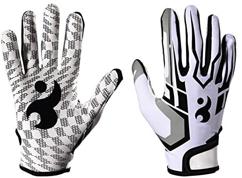 AMONIDA American Football-Handschuhe, Mitteldicker Look und Elastische Sporthandschuhe für Baseball (L)