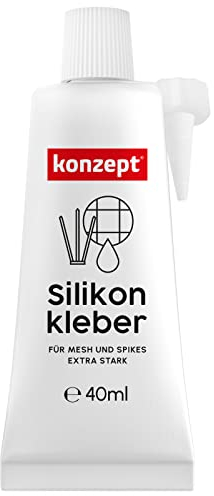 Konzept by Jacopic Extra Starker Montagekleber für Vogelabwehr Spikes 40ml, Silikonkleber Transparent, Sichere Montage Aussen, für Kunststoff, Metall, Beton, Holz